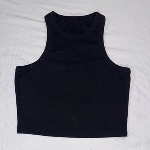 Women’s Black Sleeveless Crop Top